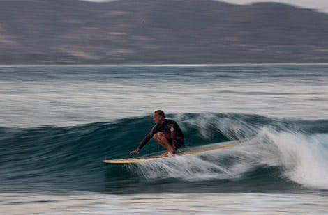 Surfer on cool wave