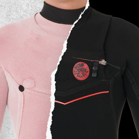 Split image of a mens fusion wetsuit