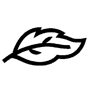 Black gif animation of a leaf blowing