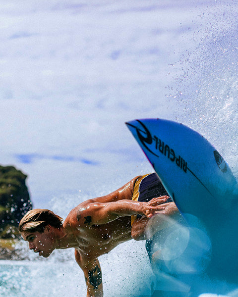 Morgan Cibilic surfing in Indonesia