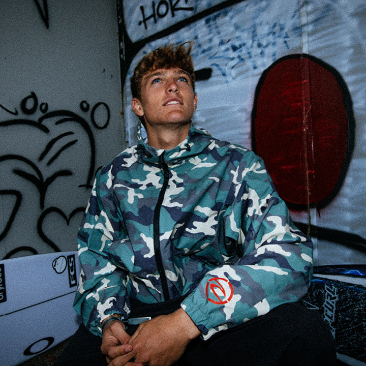 Lukas Skinner wearing the Archive Spray Jacket